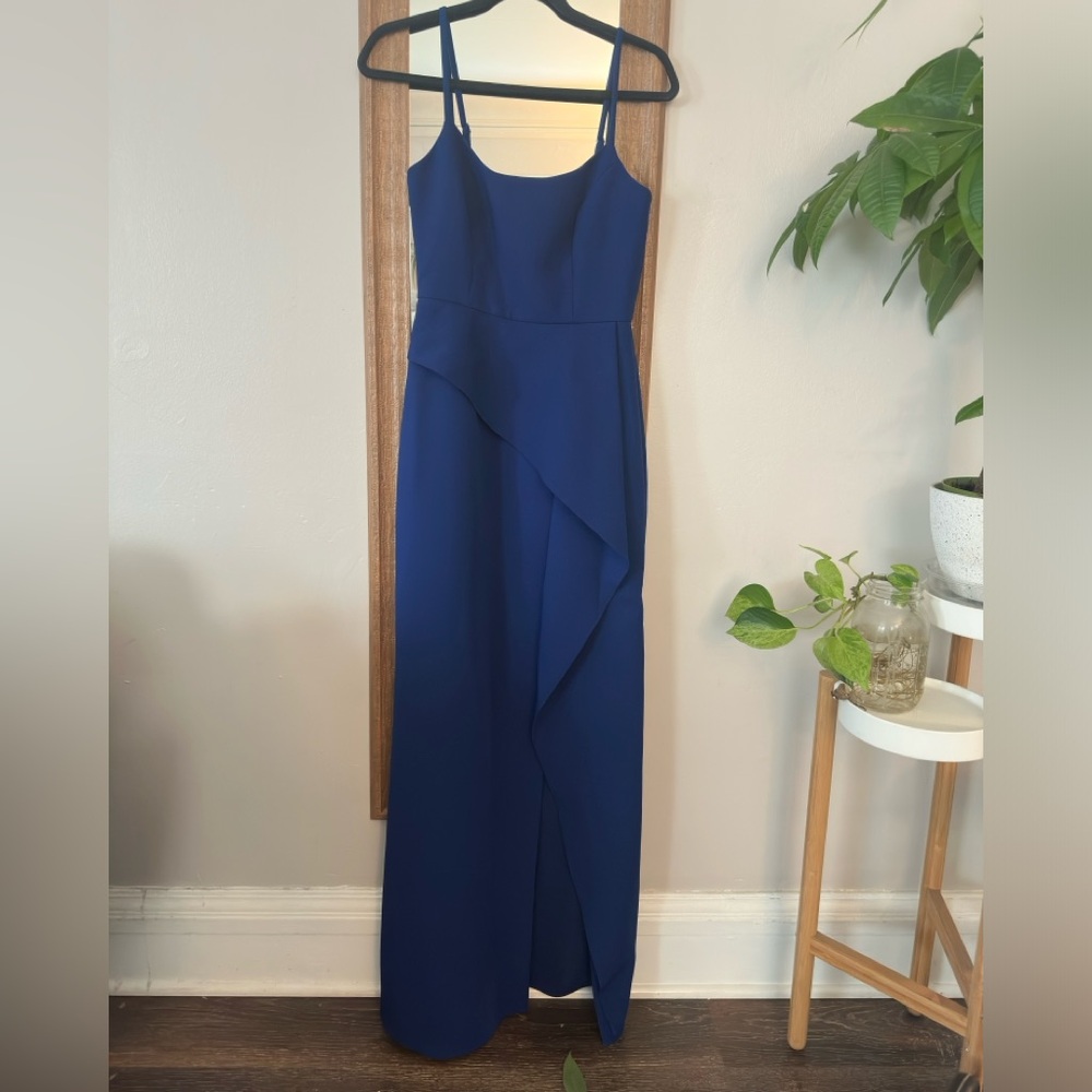 Beautiful BCBG blue dress for any occasion.